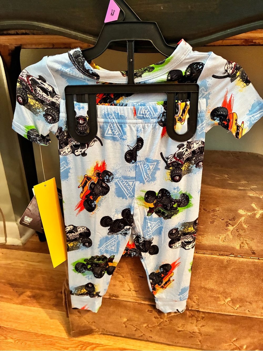 NEW Monster Jam 12 Mo Pajamas Baby Boy 2 Pc Set Top & Pants GIFT!